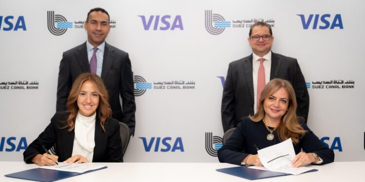 بنك قناة السويس يوقّع اتفاقية شراكة مع “فيزا” لدعم التحول الرقمي